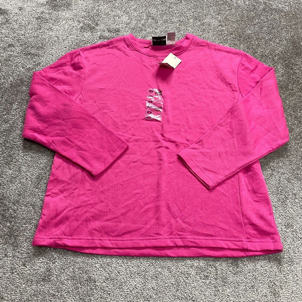 Jennifer Lauren Shirt Womens Large Pink Long Sleeve Sweatshirt Soft New NWT